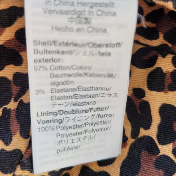 J Crew Leopard Print Cotton Pencil Skirt Size 00P - Picture 4 of 5